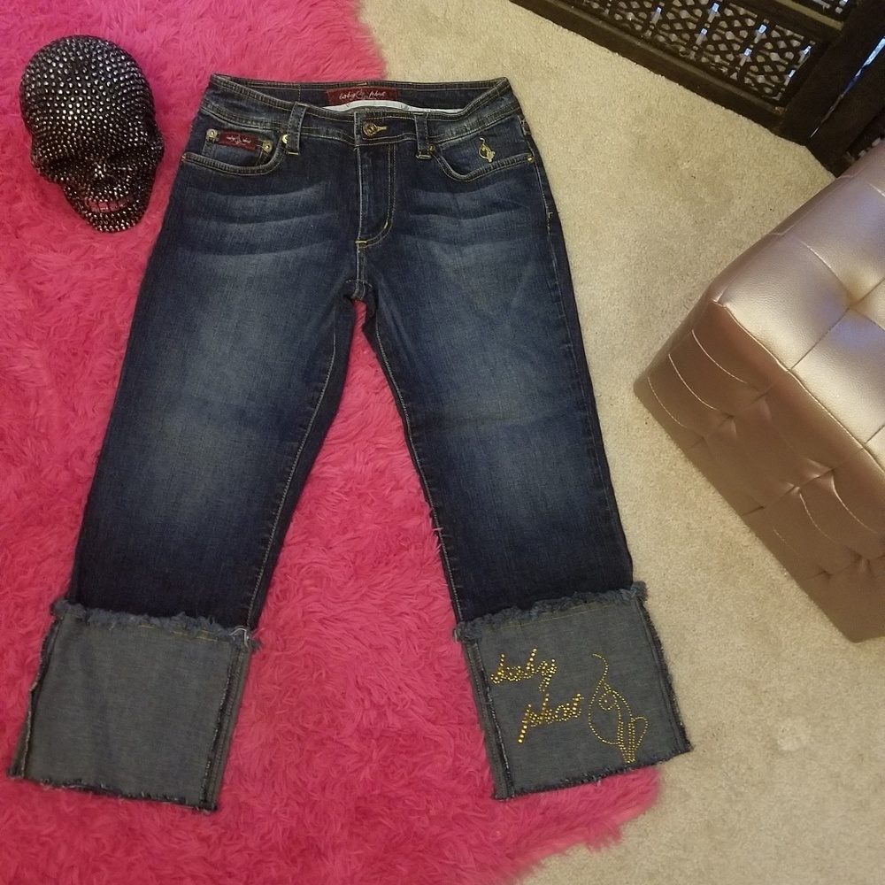**SOLD** Baby Phat Embellished Crop Jeans